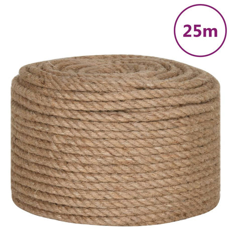 Vidaxl reb 25 m lang 10 mm tyk jute