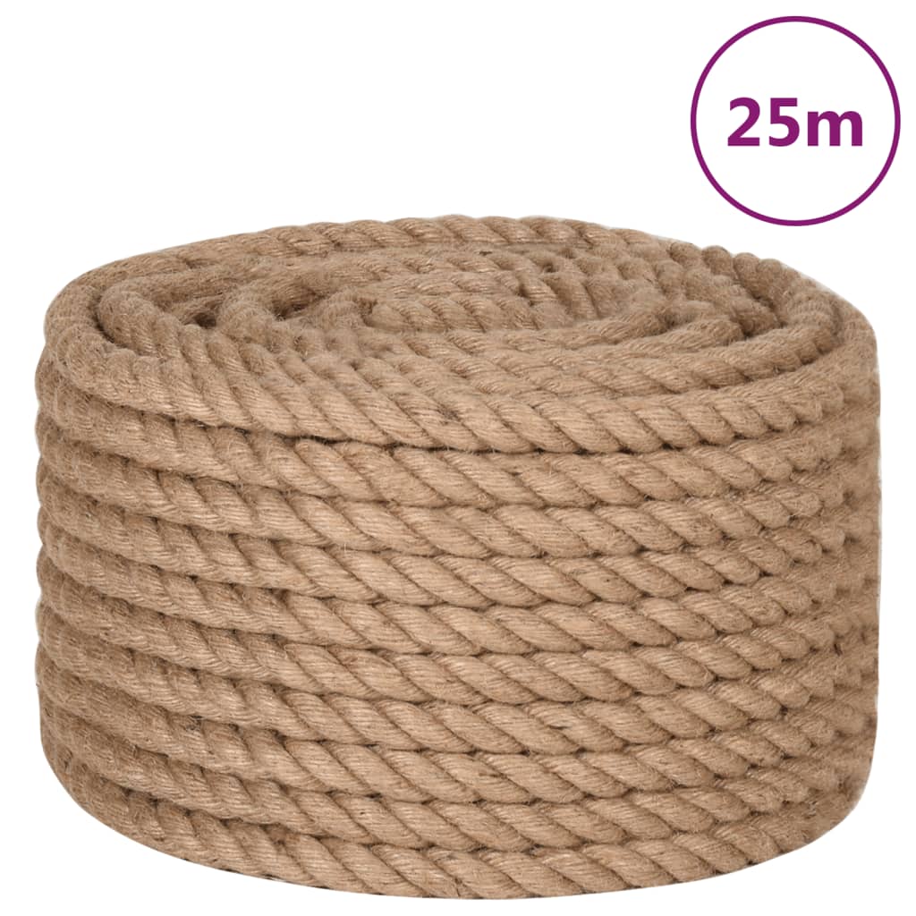 Vidaxxl reb 25 m lang 20 mm tyk jute