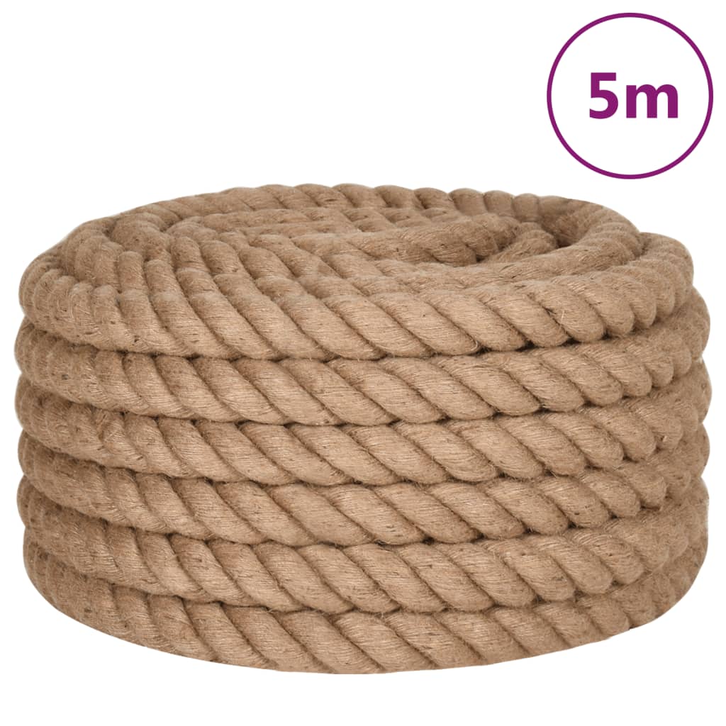 Vidaxxl reb 5 m lang 40 mm tyk jute
