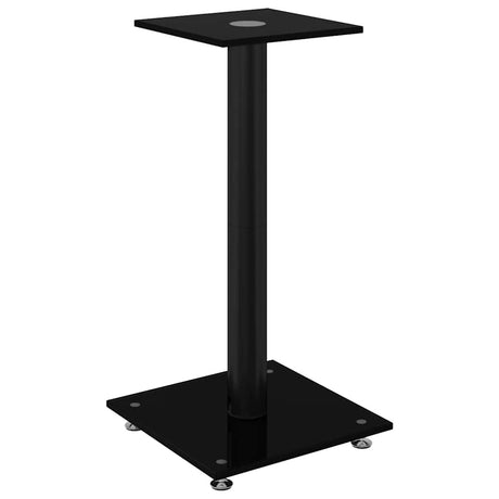 Vidaxl -højttaler står 2 stk 1 søjle tempereret glas sort