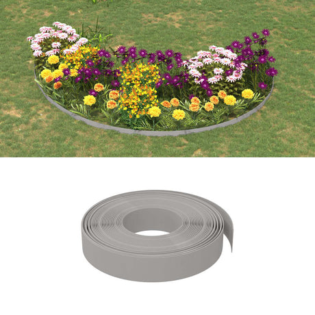 Vidaxl Garden Edge 10 m 10 cm polyethylengrå