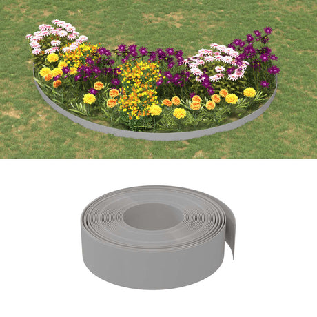 Vidaxl Garden Edge 10 m 15 cm polyethylengrå