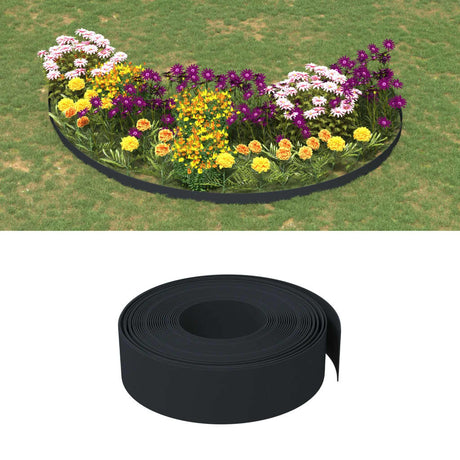 Vidaxl Garden Edge 10 m 15 cm polyethylen sort