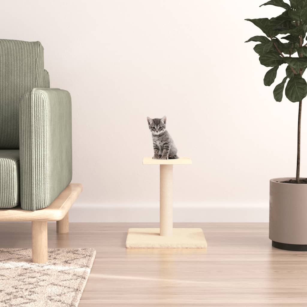 Vidaxl Scratching Post med platform 38 cm creme -farvet