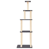 Vidaxl kattemøbler med sisal skrabe poster 183 cm mørkegrå