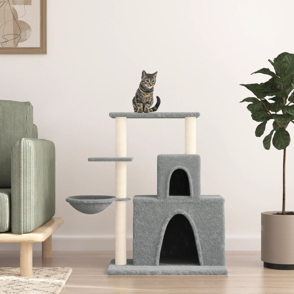 Vidaxl kattemøbler med sisal skrabe stillinger 83 cm lysegrå