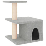 Vidaxl kattemøbler med sisal skraber stillinger 48 cm lysegrå