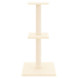 Vidaxl kattemøbler med sisal skrabe stolper 73 cm creme -farvet