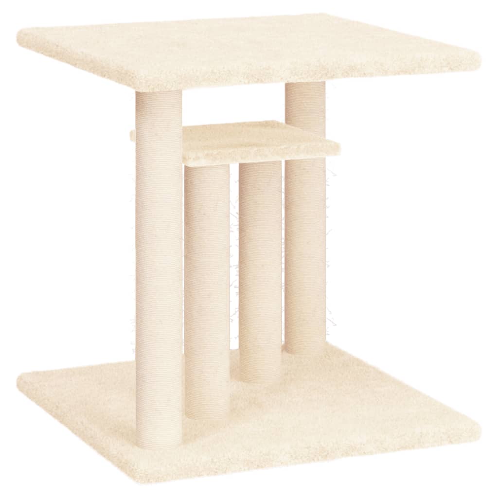 Vidaxl Scratching Post med platforme 50 cm creme -farvet