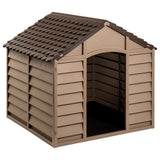 Vidaxxl Doghouse 86x84x82 cm polypropylenbrun