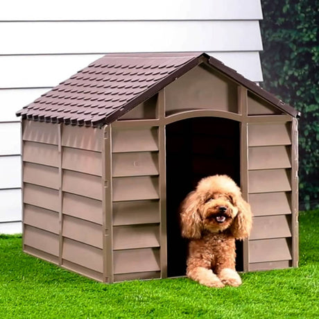 Vidaxxl Doghouse 86x84x82 cm polypropylenbrun