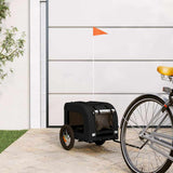 Vidaxl hondenfietstrailer oxford stof en ijzer zwart