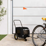 Vidaxl fietskar voor huisdieren met opslag zwart 124,5 x 63,5 x 53 cm