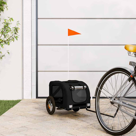VidaXL hundecykeltrailer oxford stof og jern sort