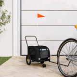 VidaXL hundecykeltrailer oxford stof og jern sort