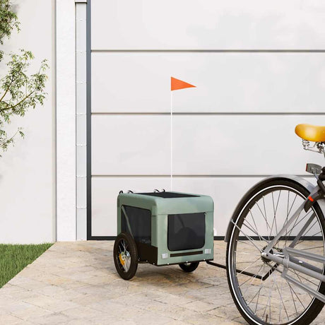 VidaXL hundecykeltrailer oxford stof og jern grå og sort