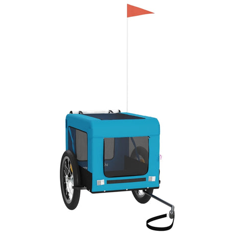 Vidaxl Dog Bike Trailer Oxford stof og jernblåt og sort