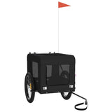 Vidaxl Dog Bike Trailer Oxford Stof og Iron Black