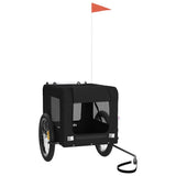 Vidaxl Dog Bike Trailer Oxford Stof og Iron Black