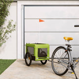 Vidaxl Dog Bike Trailer Oxford stof og jerngrøn og sort