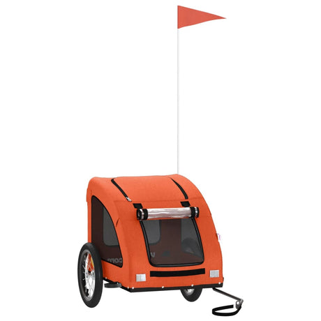 Vidaxl Dog Bike Trailer Oxford Stof og Iron Orange