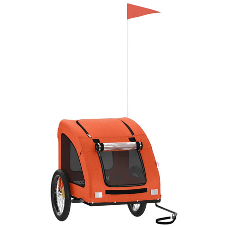 Vidaxl Dog Bike Trailer Oxford Stof og Iron Orange