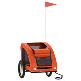 Vidaxl Dog Bike Trailer Oxford Stof og Iron Orange