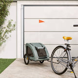 Vidaxl Dog Bike Trailer Oxford stof og jerngrå