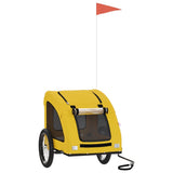 Vidaxl Dog Bike Trailer Oxford Stof og Iron Yellow
