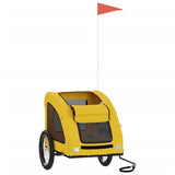 Vidaxl Dog Bike Trailer Oxford Stof og Iron Yellow