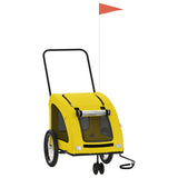 Vidaxl Dog Bike Trailer Oxford Stof og Iron Yellow