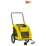 Vidaxl Dog Bike Trailer Oxford Stof og Iron Yellow