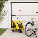 Vidaxl Dog Bike Trailer Oxford Stof og Iron Yellow