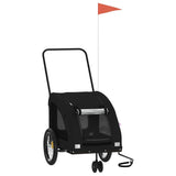 Vidaxl Dog Bike Trailer Oxford Stof og Iron Black