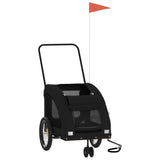 Vidaxl Dog Bike Trailer Oxford Stof og Iron Black