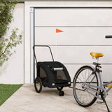 Vidaxl Dog Bike Trailer Oxford Stof og Iron Black