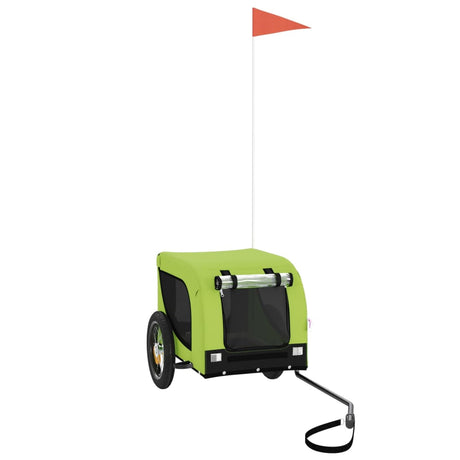 Vidaxl Dog Bike Trailer Oxford stof og jerngrøn og sort