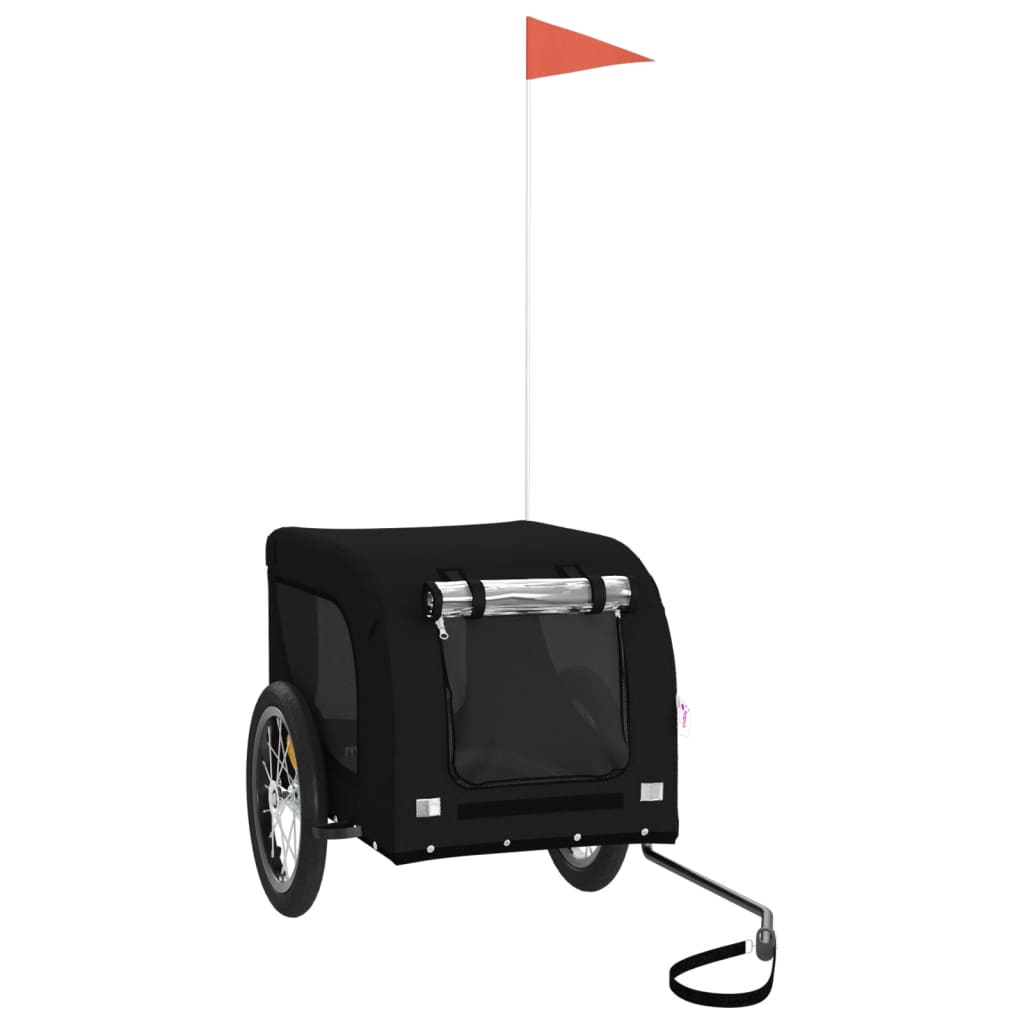 Vidaxl Dog Bike Trailer Oxford Stof og Iron Black