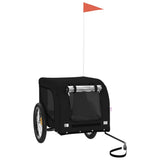 Vidaxl Dog Bike Trailer Oxford Stof og Iron Black
