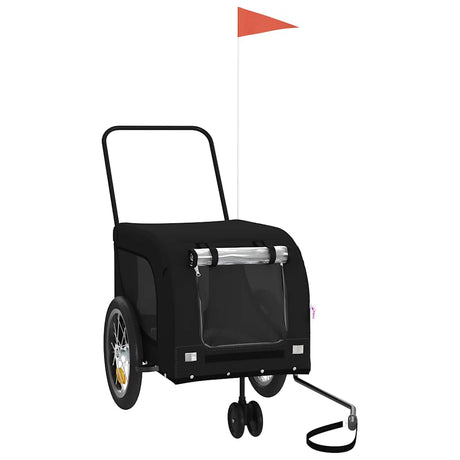 Vidaxl Dog Bike Trailer Oxford Stof og Iron Black