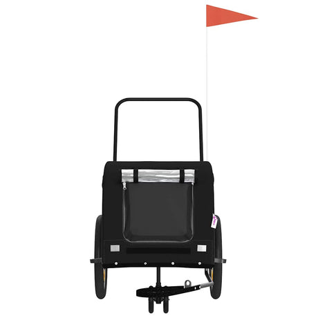 Vidaxl Dog Bike Trailer Oxford Stof og Iron Black