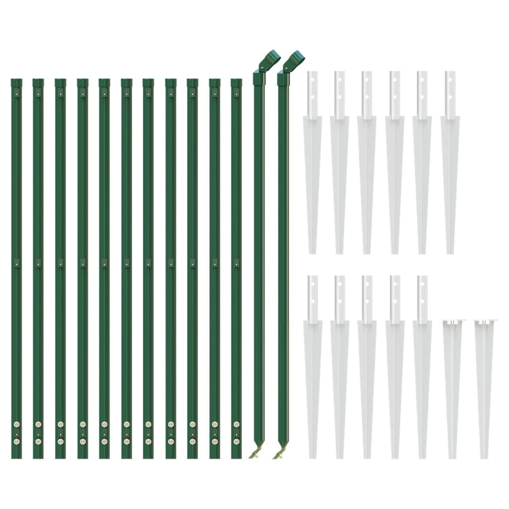 Vidaxl Mesh hegn med malede ankre 1,1x25 m grøn