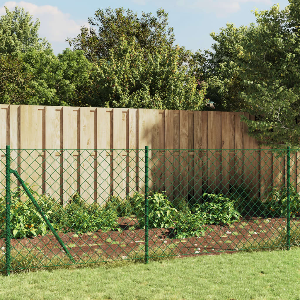 Vidaxl Mesh hegn med malede ankre 1,1x25 m grøn