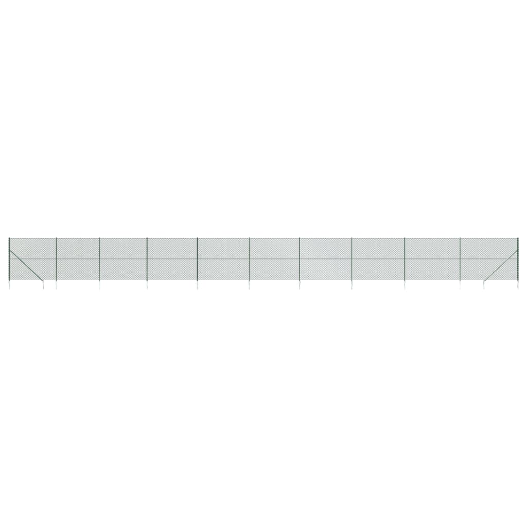 Vidaxl Mesh hegn med malede ankre 1,6x25 m grøn