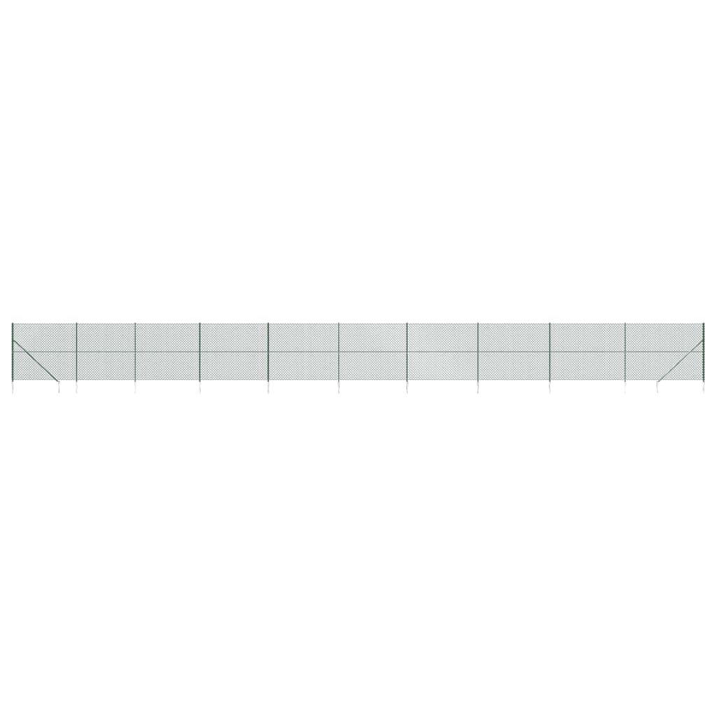 Vidaxl Mesh hegn med malet ankre 1,8x25 m grøn