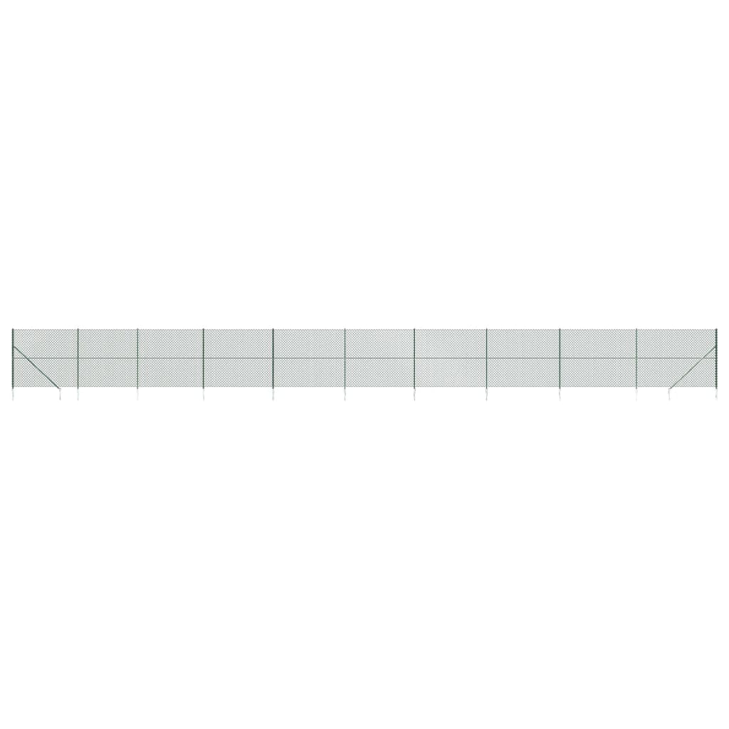 Vidaxl Mesh hegn med malede ankre 2,2x25 m grøn