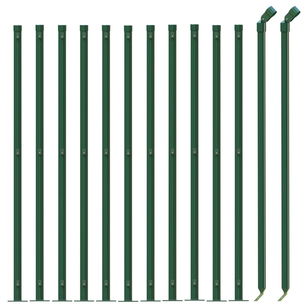 Vidaxl Mesh hegn med flange 1x25 m grøn