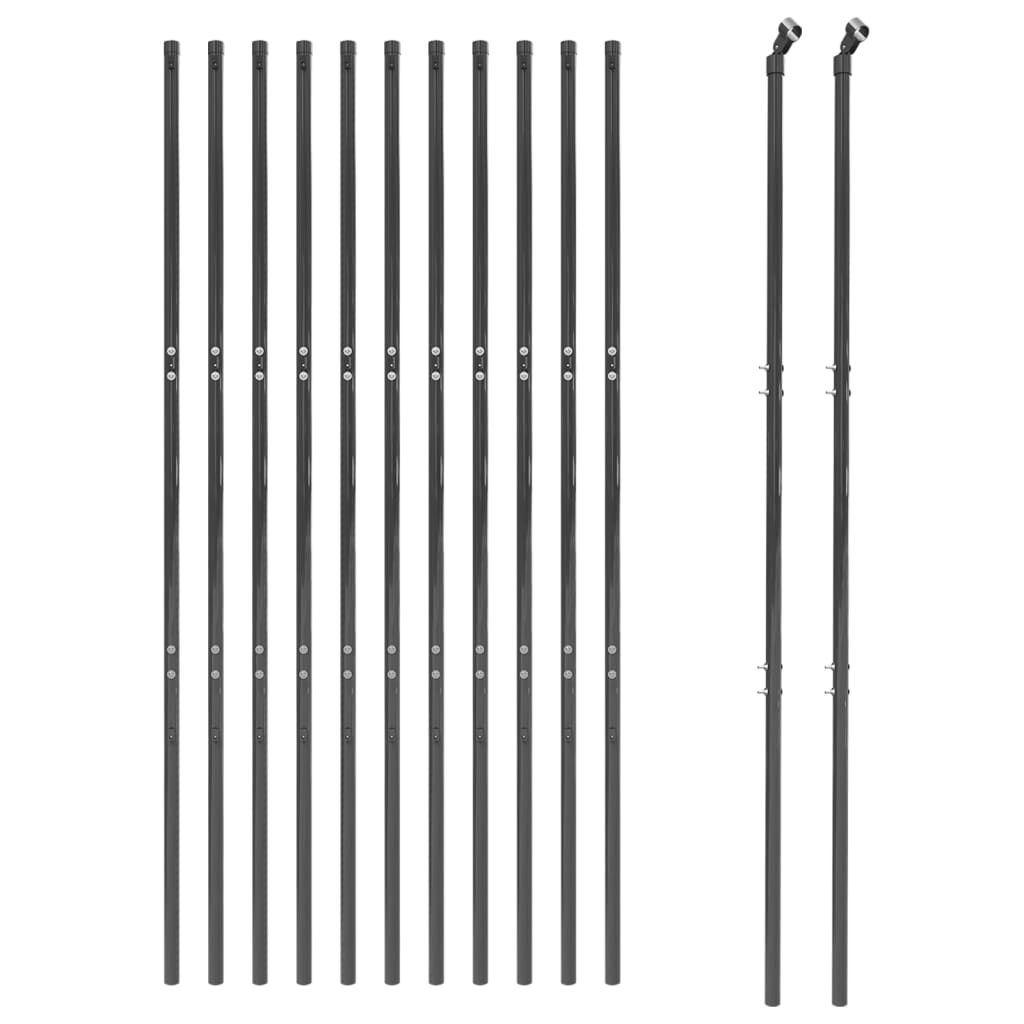 Vidaxl Mesh Fence 2x25 M Anthracite