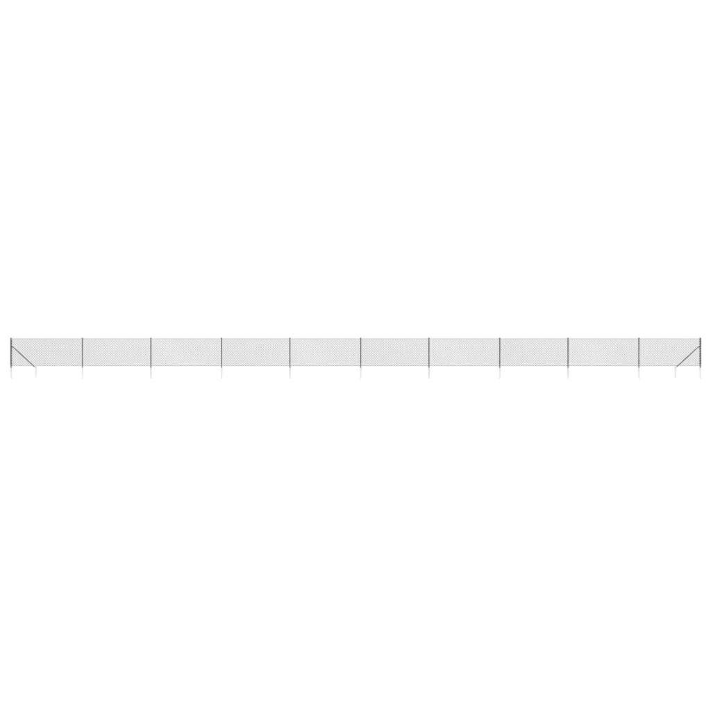 Vidaxl Mesh hegn med malede anker 0,8x25 m anthracit