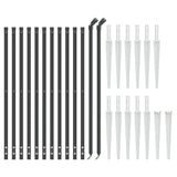 Vidaxl Mesh hegn med malede anker 0,8x25 m anthracit